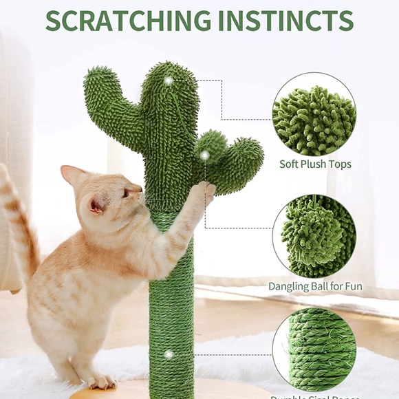 🌵 adorable bohemian desert cactus cat scratcher made of natural Sisal  rope🌵 - Picture 13 of 17